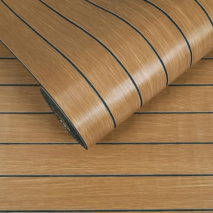 VEELIKE Honey Teak Wood Slat Wall Panels Peel and Stick 3D Wooden Panels Wall by VEELIKE