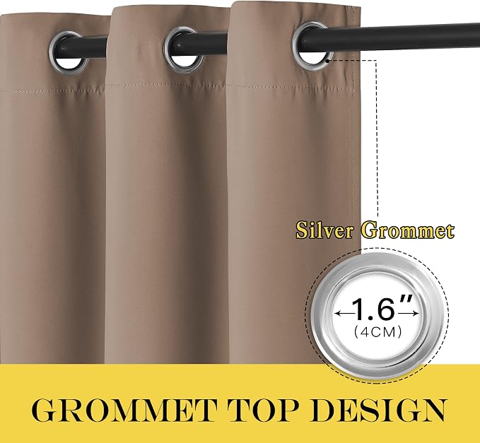 NICETOWN Bedroom Curtain Room Darkening Drapery 102 inches Length - Image 6