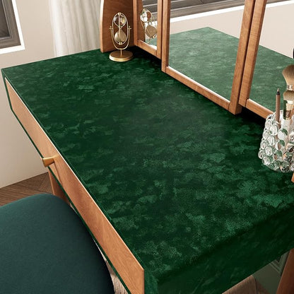 Wallercity Emerald Green Velvet Peel and Stick Wallpaper 15.8''x78.7'' Soft - Image 3