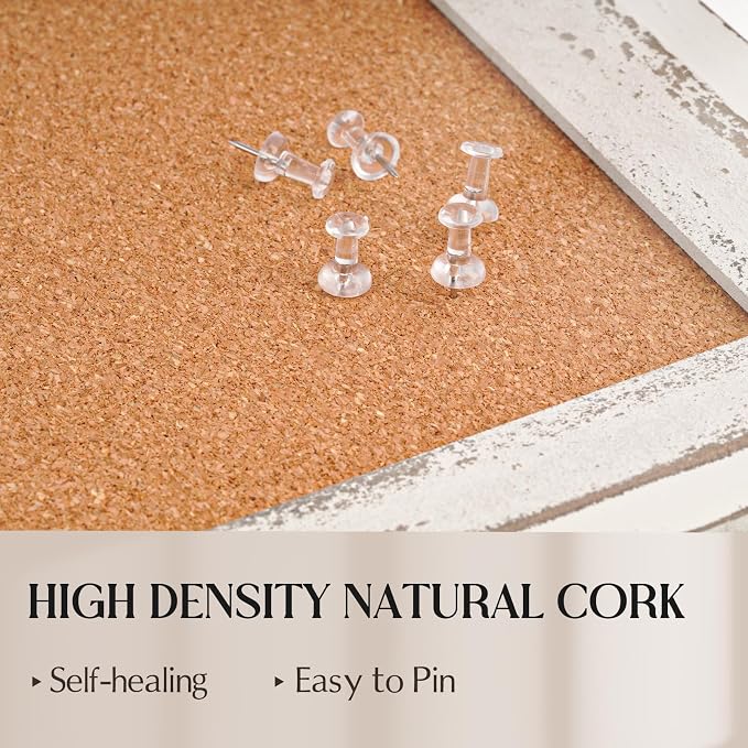 Cork Board Bulletin Board, Hanging Vision Board, Pin Board - Image 3