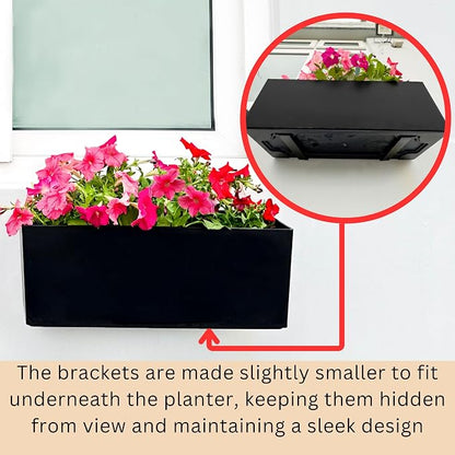 LaLaGreen Wall Planters for Outdoor Black Self Watering System Hanging Plant - Image 5