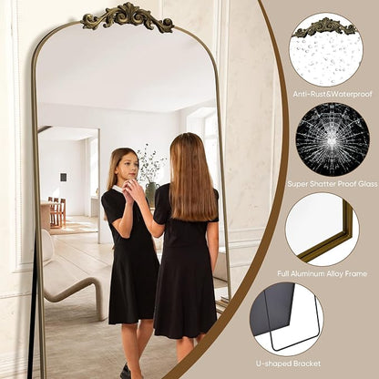 Antok Arched Full Length Mirror, Full Body Mirrors - Image 4