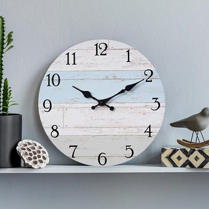KECYET Wall Clock 14 Inch Silent Non-Ticking Coastal Beach Style Wall Clocks - Image 2