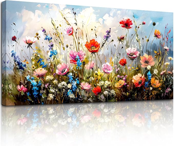 SERIMINO Large Wall Art for Living Room Canvas Prints, Nature Floral Botanical by SERIMINO