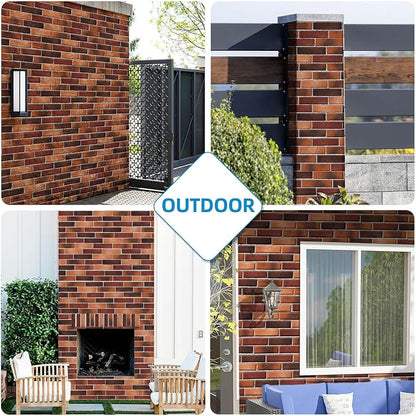 Red Faux Brick Wall Tiles, 3D Thin Brick Veneers - Image 8