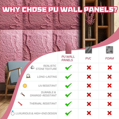 Stone 3D Wall Panels, 23.6"*47.2" Wall Paneling - Image 2