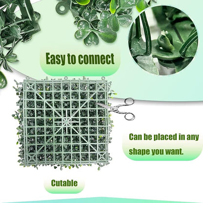 Artificial Ivy Privacy Fence Screen: 80"x 120" UV-Anti Faux Boxwood Roll Grass - Image 4