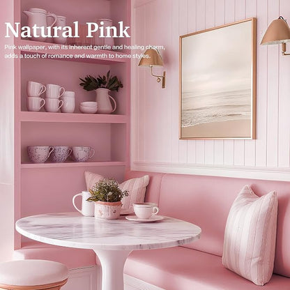 Dimoon 17.7''x118'' Peel and Stick Wallpaper Pink Contact Paper - Image 7