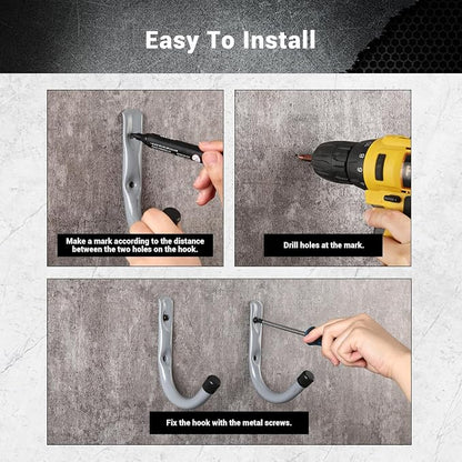 HOME MASTER HARDWARE 12 Pack 4-Inch Heavy Duty Garage Storage Wall Hooks - Image 6