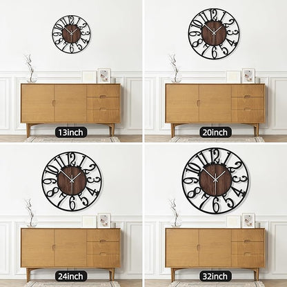 Maxstar Round Wall Clock for Living Room Decor Battery Operated Non Ticking - Image 4