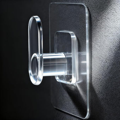 DELITON Clear Cute Storage Hooks, 10 Packs, Adhesion - Image 2