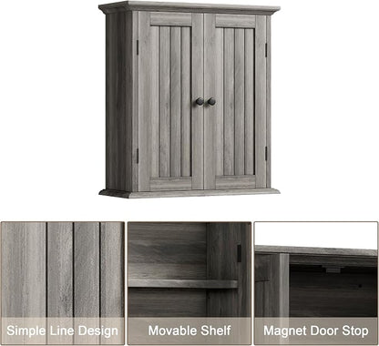 ChooChoo Bathroom Wall Cabinet, Over The Toilet Space Saver Storage Cabinet - Image 4
