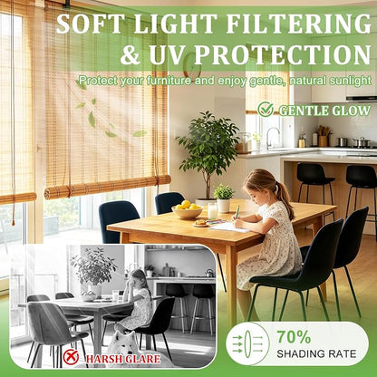 Bamboo Blinds 23x48 inch Bamboo Roman Shades - Image 4