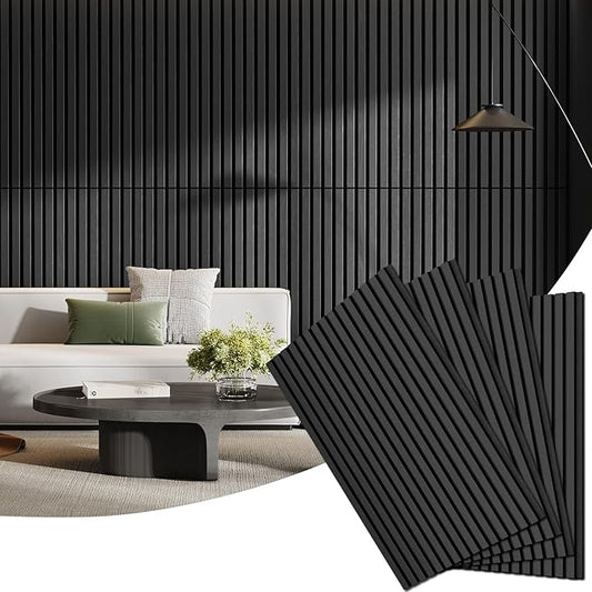 4 Pack Wood Panels for Wall, 47.24" x 23.81" Acoustic Wood Slat Wall Panel for by Vellorise