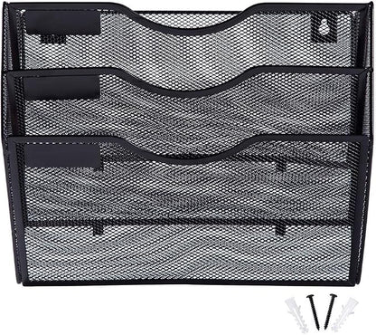 EASEPRES 3 Pocket Mesh Hanging Wall File Organizer, Wall Mounted Mail Paper - Image 8