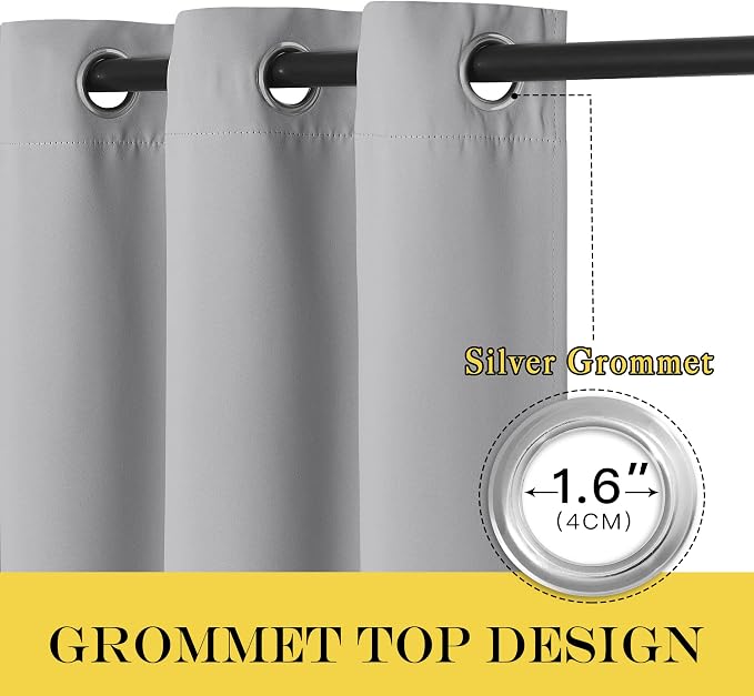 NICETOWN Blackout Curtains for Sliding Glass Door Room Divider Noise Reduce - Image 6