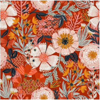 HAOKHOME Boho Peel and Stick Wallpaper Floral Wall Paper Removable by HAOKHOME
