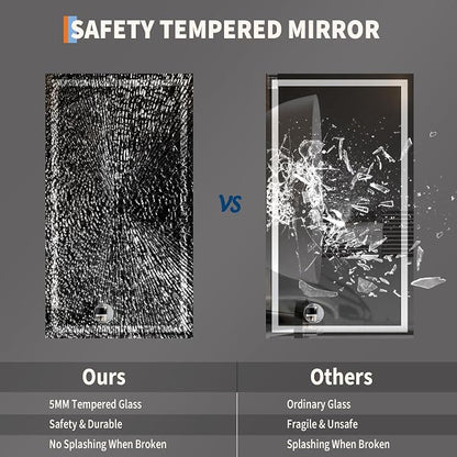 LED Bathroom Mirror 50 x 28 inch, Lighted Bathroom Vanity Mirror - Image 7