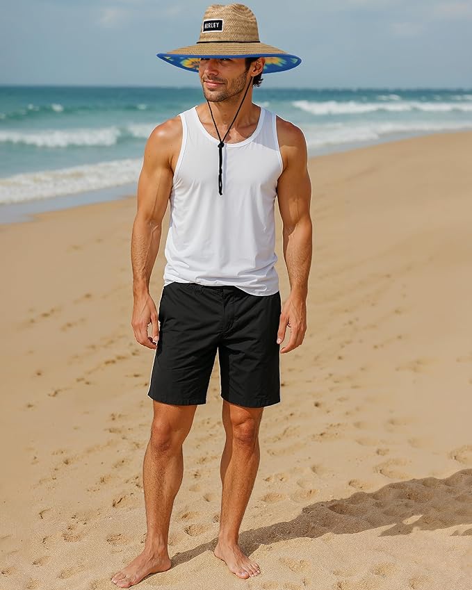 Hurley Men's Straw Hat - Bayside Lifeguard Straw Sun Hat