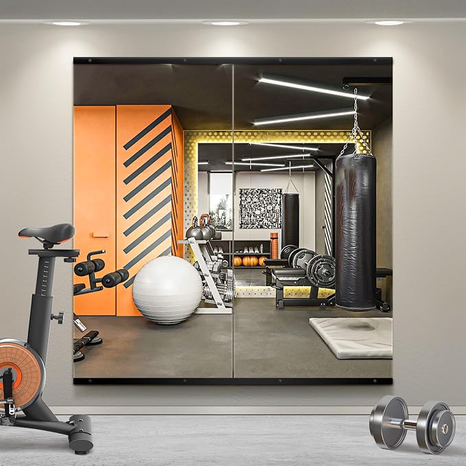 TRAHOME Home Gym Mirror for Wall, Glass Frameless Body Large Mirror for Home Gym by TRAHOME