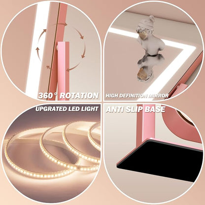 FENNIO Vanity Mirror with Lights 22''x17'' Makeup Mirror, Vanity Mirror Touch - Image 7