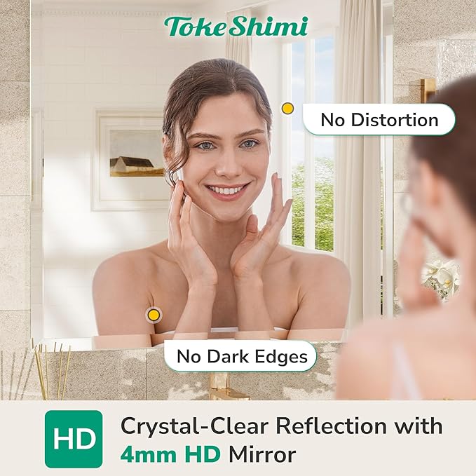 TokeShimi 16x24 Beveled Mirror Bathroom Rectangle, Bathroom Vanity Mirror - Image 4