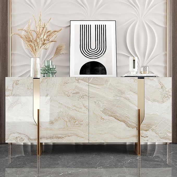 VEELIKE Wide 32''x354'' Beige Gold Marble Contact Paper - Image 7