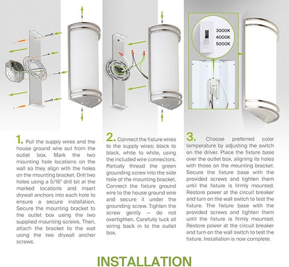 ASD LED Indoor Wall Mount Light Fixture - Image 8