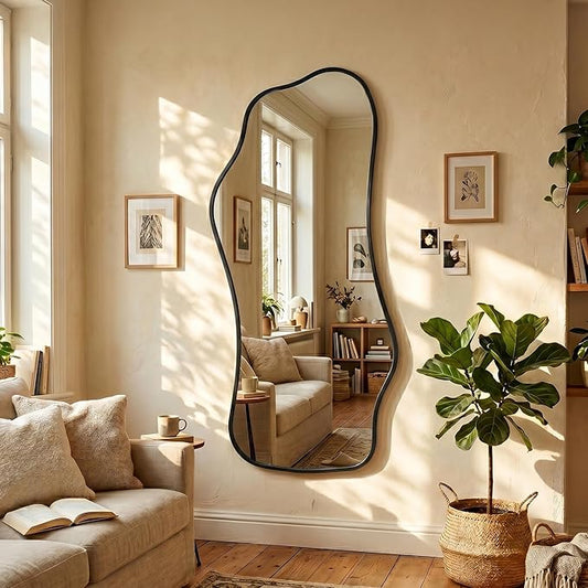 Bathroom Mirrors for Over Sink-Horizontal or Vertical Hanging 47.2"x21.6" Black - Image 2