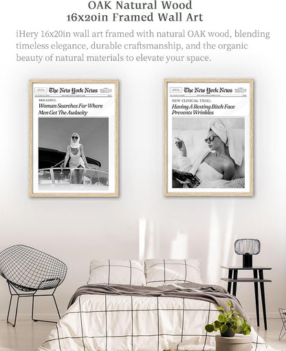 iHery Champagne Problems On the Rise Newspaper Headline Framed Wall Art - Image 6