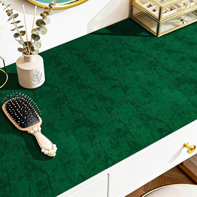 17.5x317 Green Velvet Wallpaper Peel and Stick Emerald Green Wallpaper Bedroom - Image 5