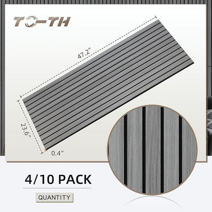 TO-TH Wood-Look Acoustic Panel, 4 Pack 47.2” x 23.6” Soundproof Wall Panels - Image 7
