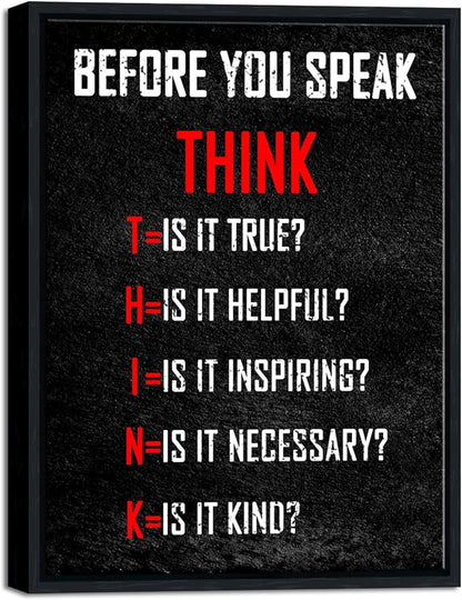Pyradecor Black Framed Wall Art Inspirational Poster Canvas Prints Motivational by Pyradecor