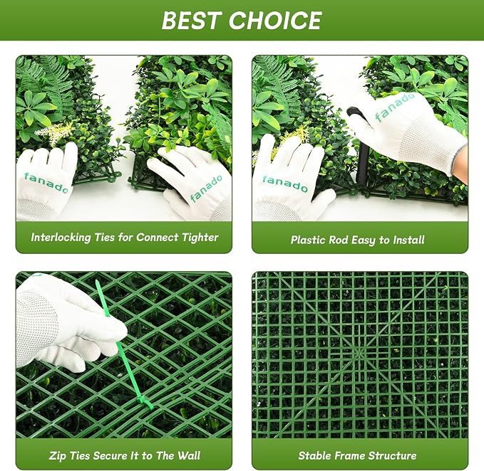 Artificial Grass Wall Panels, Hedge Green Wall Decor Backdrop, UV-Anti Fake - Image 6