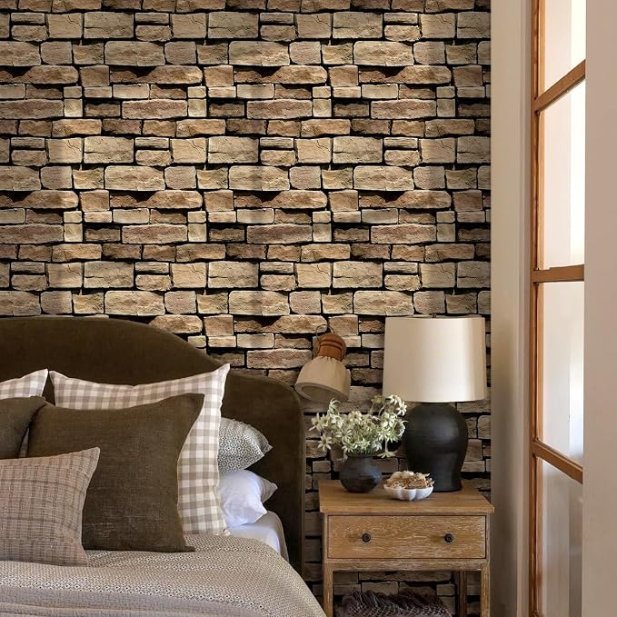 Commomy 3D Faux Stone Wall Panel Peel and Stick Wall Tiles - Image 8