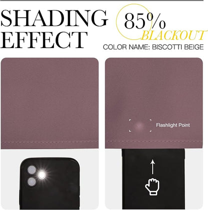 NICETOWN Dry Rose Blackout Curtains 96" Long - Image 5