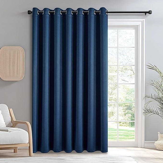 IGEMAEVE Blackout Sliding Door Curtains 108 Inch Length, Extra Wide Room by IGEMAEVE