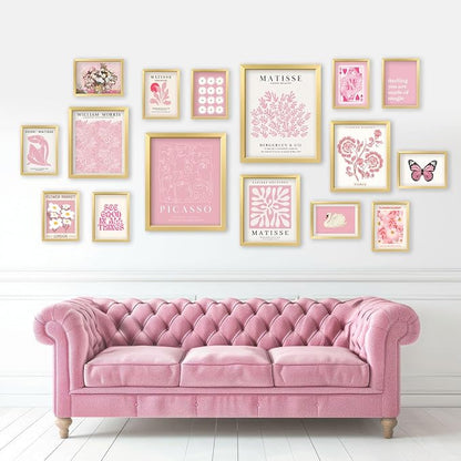 ANERZA 16 PCS Framed Pink Wall Art Decor, Matisse Wall Prints - Image 7