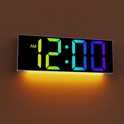 JALL 12'' Large Digital Wall Clock, Big LED Number Dispaly, RGB Colors by JALL