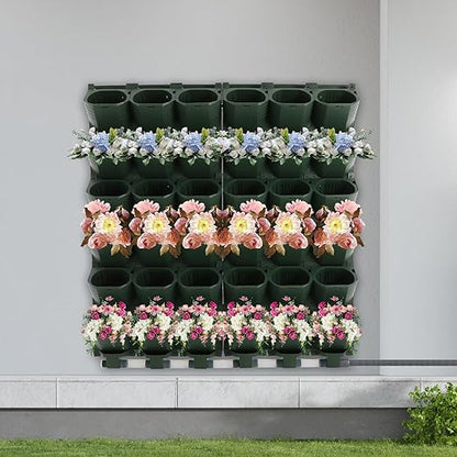 Self Watering Planters with Timer and Rain Sensor, 36-Pocket Wall Mounted - Image 4