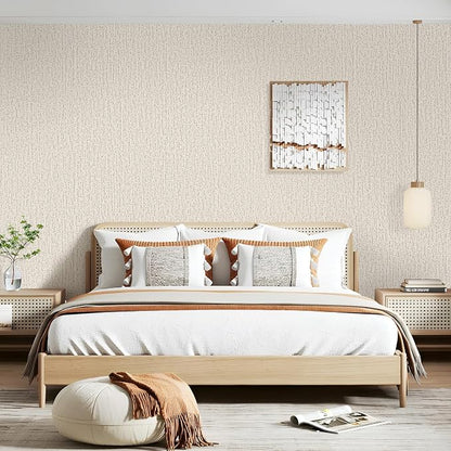 Gray Grasscloth Peel and Stick Wallpaper Renter Friendly Wall Covering Adhesive - Image 6