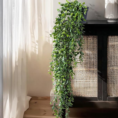Artificial Hanging Plant 2 Pcs Faux Plant Ivy Vine Faux Eucalyptus Vines Fake - Image 6