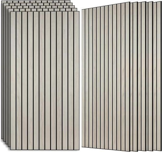 Wood Veneer Sound Panels, 10 Pack 47.2”x23.6” Wall Panels, Decorative Acoustic by AUTORIFIC