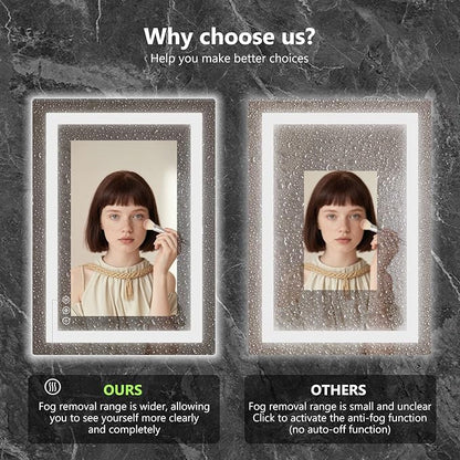 Sweetcrispy 36"x48" Smart Anti-Fog LED Bathroom Mirror - Image 4