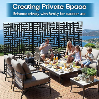 MTART Metal Privacy Screen 72" H x 47.2" Decorative Outdoor Privacy Screen - Image 4