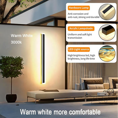 2Pack 23.6inch Long Outdoor Modern LED Wall Light, 18W Waterproof IP65 Warm - Image 3