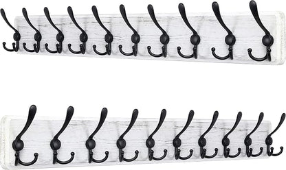 SKOLOO Rustic Large Wall Mounted Coat Rack-38.6'' Long Coat Rack by SKOLOO