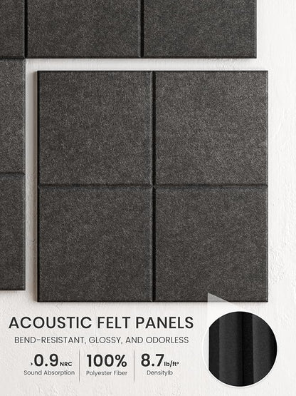 Bumusty Large Felt Bulletin Board, 30 Push Pins, 40 Adhesive Tabs, Charcoal Gray - Image 3