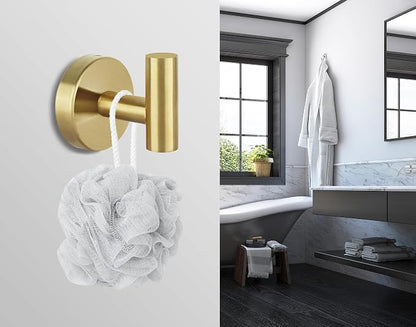 8 Pcs Bathroom Robe Towel Hooks Coat Wall Hook Stainless Steel Heavy Duty Door - Image 5