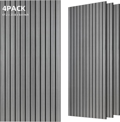 TO-TH Wood-Look Acoustic Panel, 4 Pack 47.2” x 23.6” Soundproof Wall Panels by TO-TH